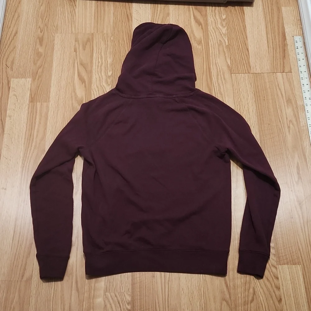 PINK Victoria’s Secret embroidered logo hoodie burgundy size medium - Picture 6 of 6